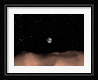 A view of Earth as seen from the surface of the Asteroid Toutatis Fine Art Print