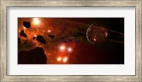 Young Planet with Asteroids Fine Art Print
