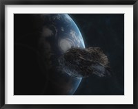 Asteroid in Front of the Earth I Fine Art Print