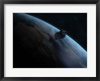 Asteroid in Front of the Earth II Fine Art Print