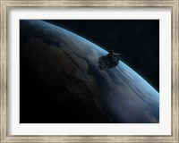 Asteroid in Front of the Earth II Fine Art Print