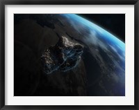 Asteroid in Front of the Earth III Fine Art Print