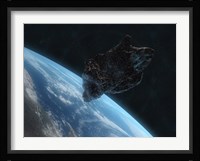 Asteroid in Front of the Earth IV Fine Art Print