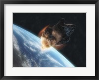 Asteroid in Front of the Earth V Fine Art Print