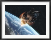 Asteroid in Front of the Earth V Fine Art Print