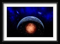 An Asteroid Impacting Earth Fine Art Print