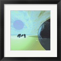 Rocky Asteroids Caught in the Ring System Surrounding a Planet Fine Art Print