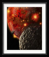 Asteroid Impacts Early Earth Fine Art Print