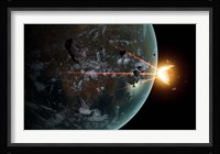 A Laser Anti-Asteroid Defense System Fine Art Print