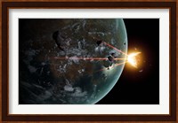 A Laser Anti-Asteroid Defense System Fine Art Print