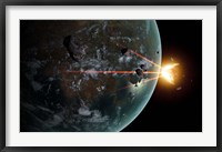 A Laser Anti-Asteroid Defense System Fine Art Print