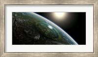 Giant domed city in an Asteroid Crater Fine Art Print