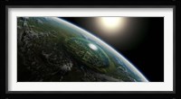 Giant domed city in an Asteroid Crater Fine Art Print