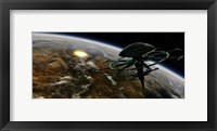 Terrestrial Planet that has been hit by an Asteroid Fine Art Print
