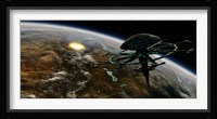 Terrestrial Planet that has been hit by an Asteroid Fine Art Print
