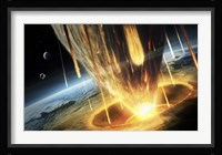 Giant Asteroid collides with the Earth Fine Art Print