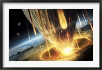 Giant Asteroid collides with the Earth Fine Art Print