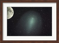Size of Comet Holmes in comparison with the Moon Fine Art Print