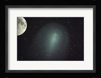 Size of Comet Holmes in comparison with the Moon Fine Art Print