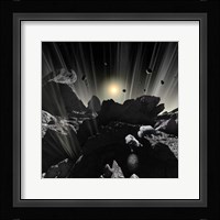 Astronauts explore the tumultuous surface of a Comet Fine Art Print