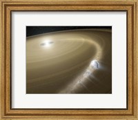 Comet being torn to shreds around a dead star Fine Art Print