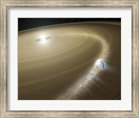 Comet being torn to shreds around a dead star Fine Art Print
