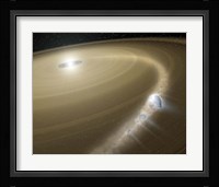 Comet being torn to shreds around a dead star Fine Art Print