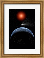A Comet passing the Earth Fine Art Print