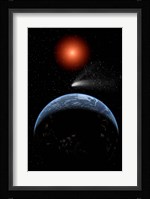 A Comet passing the Earth Fine Art Print