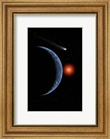 Comet passing the Earth on its journey around the Sun Fine Art Print