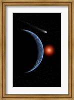 Comet passing the Earth on its journey around the Sun Fine Art Print