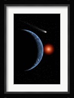 Comet passing the Earth on its journey around the Sun Fine Art Print