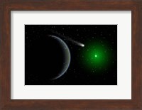 Comet passing a distant Alien World Fine Art Print