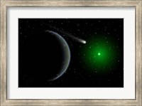 Comet passing a distant Alien World Fine Art Print