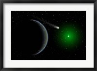 Comet passing a distant Alien World Fine Art Print