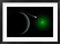 Comet passing a distant Alien World Fine Art Print
