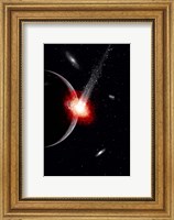 Comet hitting an Alien Planet Fine Art Print