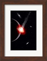 Comet hitting an Alien Planet Fine Art Print