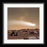 Close pass of Comet C/2013 A1 over Mars Fine Art Print