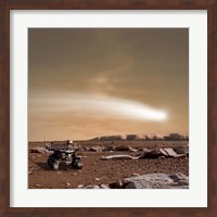 Close pass of Comet C/2013 A1 over Mars Fine Art Print