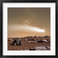 Close pass of Comet C/2013 A1 over Mars Fine Art Print