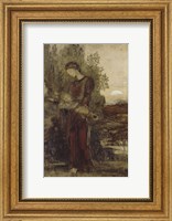 Young Thracian Girl Holding The Head Of Orpheus Fine Art Print