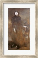 Madame Carriere And Her Dog Farot, 1895 Fine Art Print