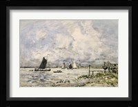 A Pier On The Scheldt, 1866 Fine Art Print