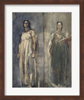 Two Studies Of A Young Woman From Trastevere, Rome, 1858 Fine Art Print