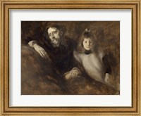 Alphonse Daudet And His Daughter Edmee Fine Art Print