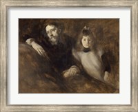 Alphonse Daudet And His Daughter Edmee Fine Art Print
