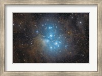 The Pleiades, an open star cluster in the Constellation of Taurus Fine Art Print