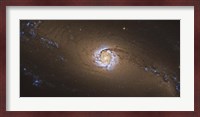 NGC 1097, a barred spiral galaxy in the Constellation Fornax Fine Art Print