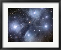 The Pleiades, an open cluster of stars in the Constellation Taurus Fine Art Print